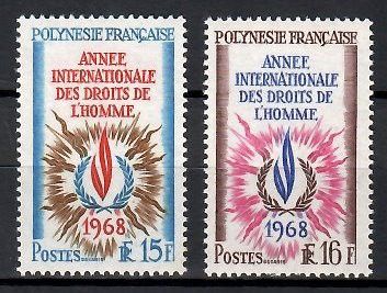 Znaczek Polinezja Francuska 1968 Mi 87-88 Czyste **