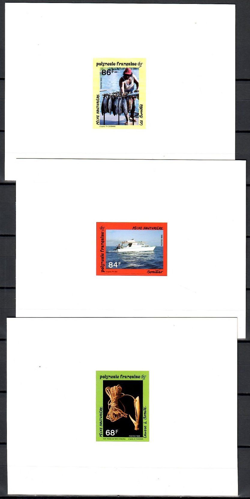 Znaczek Polinezja Francuska 1993 Mi 628-630B Czyste **