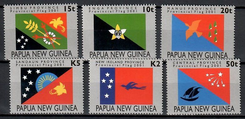 Znaczek Papua Nowa Gwinea 2001 Mi 910-915 Czyste **