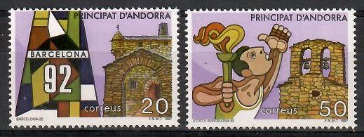 Znaczek Andora (hiszpańska) 1987 Mi 195-196 Czyste **