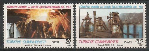 Znaczek Turcja 1987 Mi 2774-2775 Czyste **