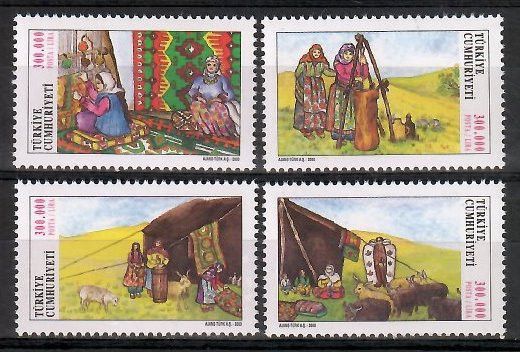 Znaczek Turcja 2000 Mi 3224-3227 Czyste **