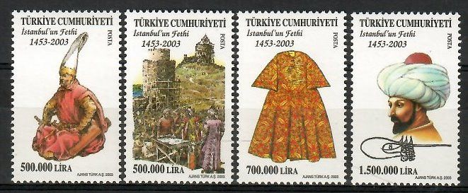 Znaczek Turcja 2003 Mi 3335-3338 Czyste **