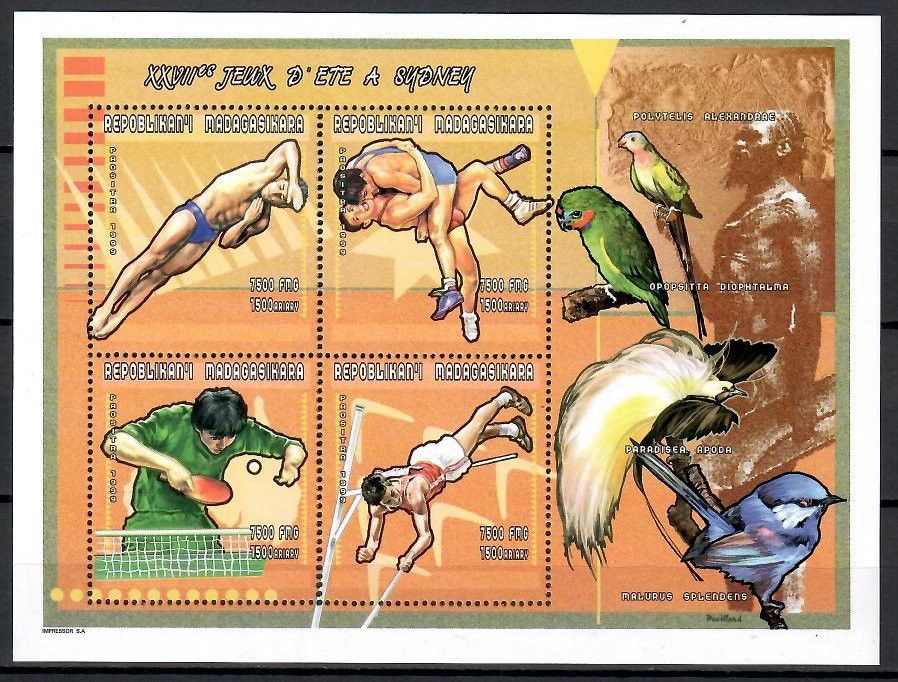 Znaczek Madagaskar 2000 Mi 2460-2463 Czyste **