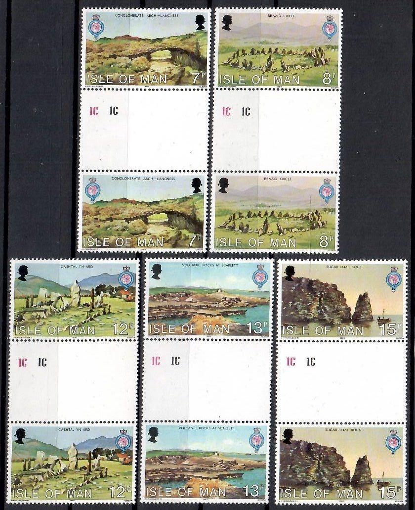 Znaczek Wyspa Man 1980 Mi 159-163 Czyste **