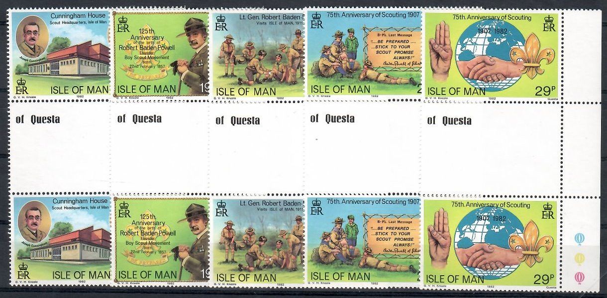 Znaczek Wyspa Man 1982 Mi 203-207 Czyste **