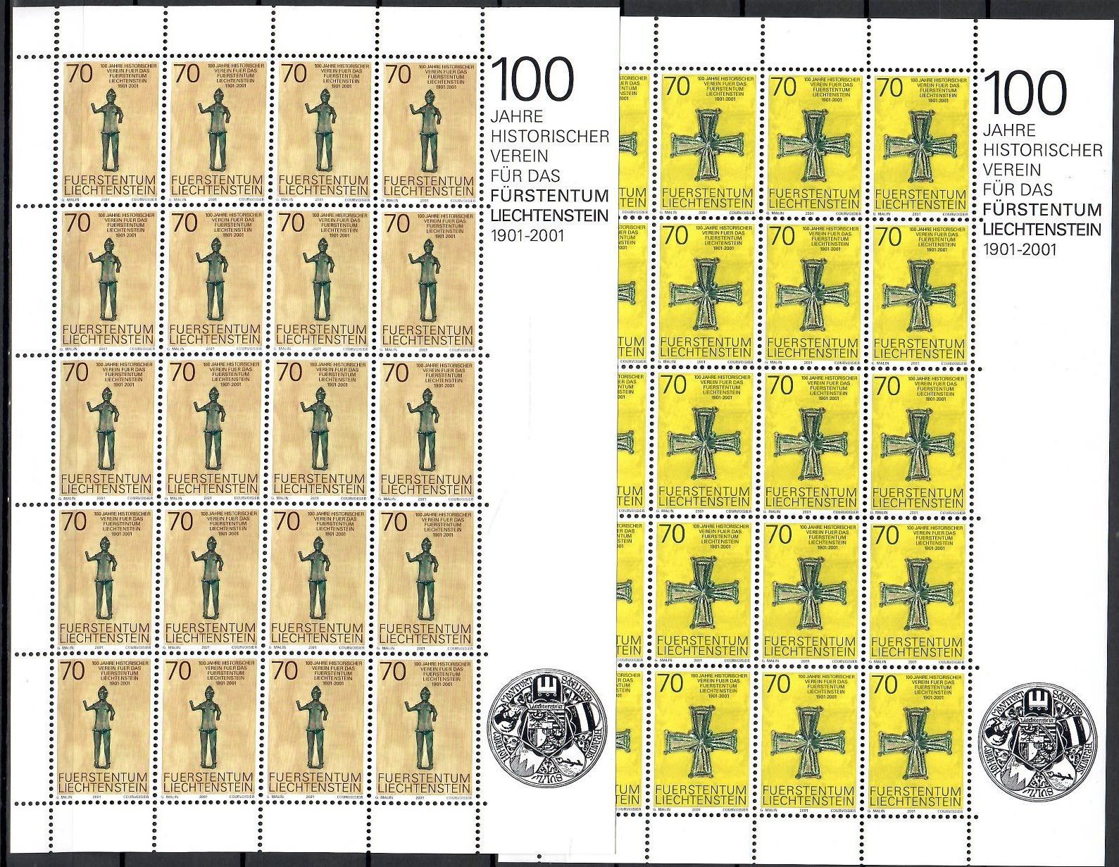Znaczek Liechtenstein 2001 Mi ark 1266-1267 Czyste **