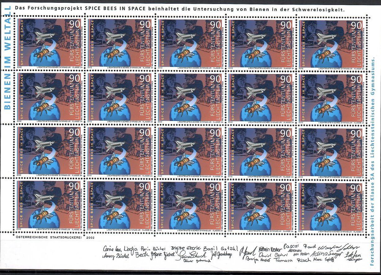 Znaczek Liechtenstein 2002 Mi ark 1291 Czyste **