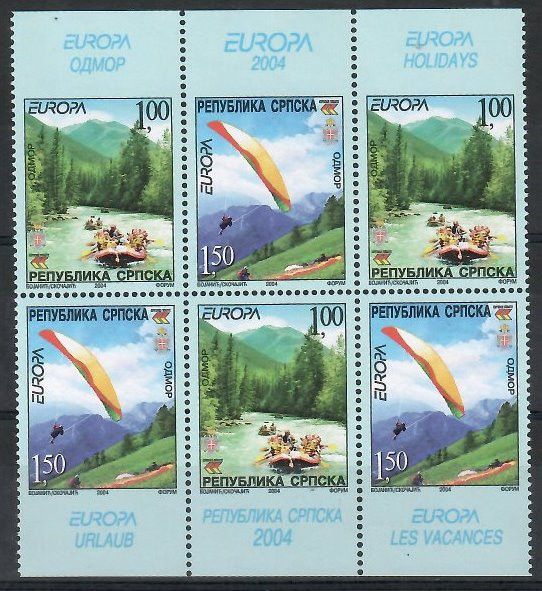 Znaczek Republika Serbska 2004 Mi 300-301Do,Du Czyste **