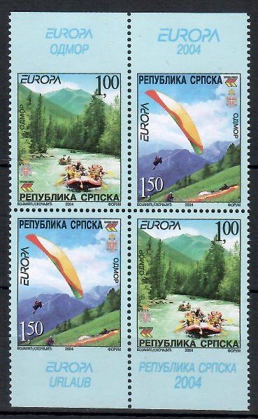 Znaczek Republika Serbska 2004 Mi 300-301Do,Du Czyste **