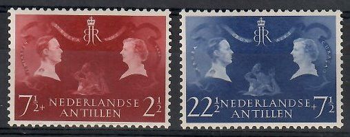 Znaczek Antyle Holenderskie 1955 Mi 48-49 Z podlepką *