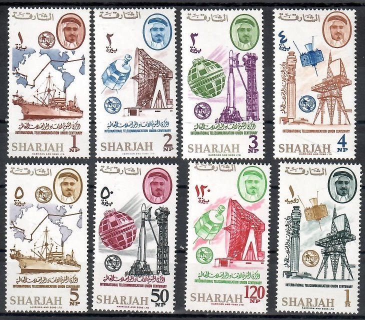 Znaczek Sharjah 1965 Mi 185-192 Czyste **