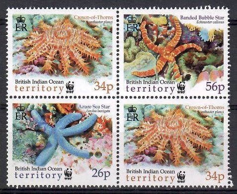 Znaczek Brytyjskie Terytorium Oceanu Indyjskiego 2001 Mi 266-269 Czyste **