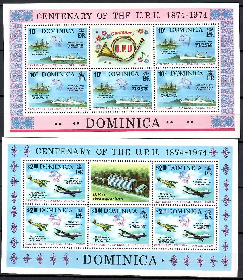 Znaczek Dominika 1974 Mi 417-418 Czyste **