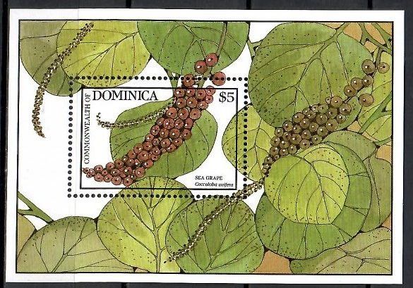 Znaczek Dominika 1988 Mi bl 135 Czyste **