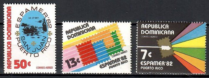 Znaczek Dominikana 1982 Mi 1351-1353 Czyste **