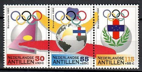Znaczek Antyle Holenderskie 1992 Mi 745-747 Czyste **