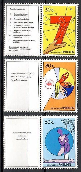 Znaczek Antyle Holenderskie 1989 Mi 668-670 Czyste **