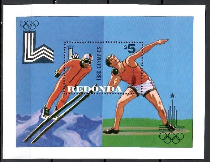 Znaczek Redonda 1980 Mi bl 8 Czyste **