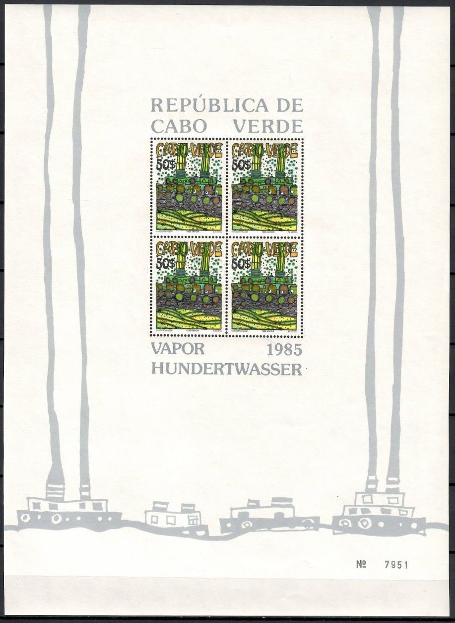 Znaczek Wyspy Zielonego Przylądka 1985 Mi bl 8 Czyste **