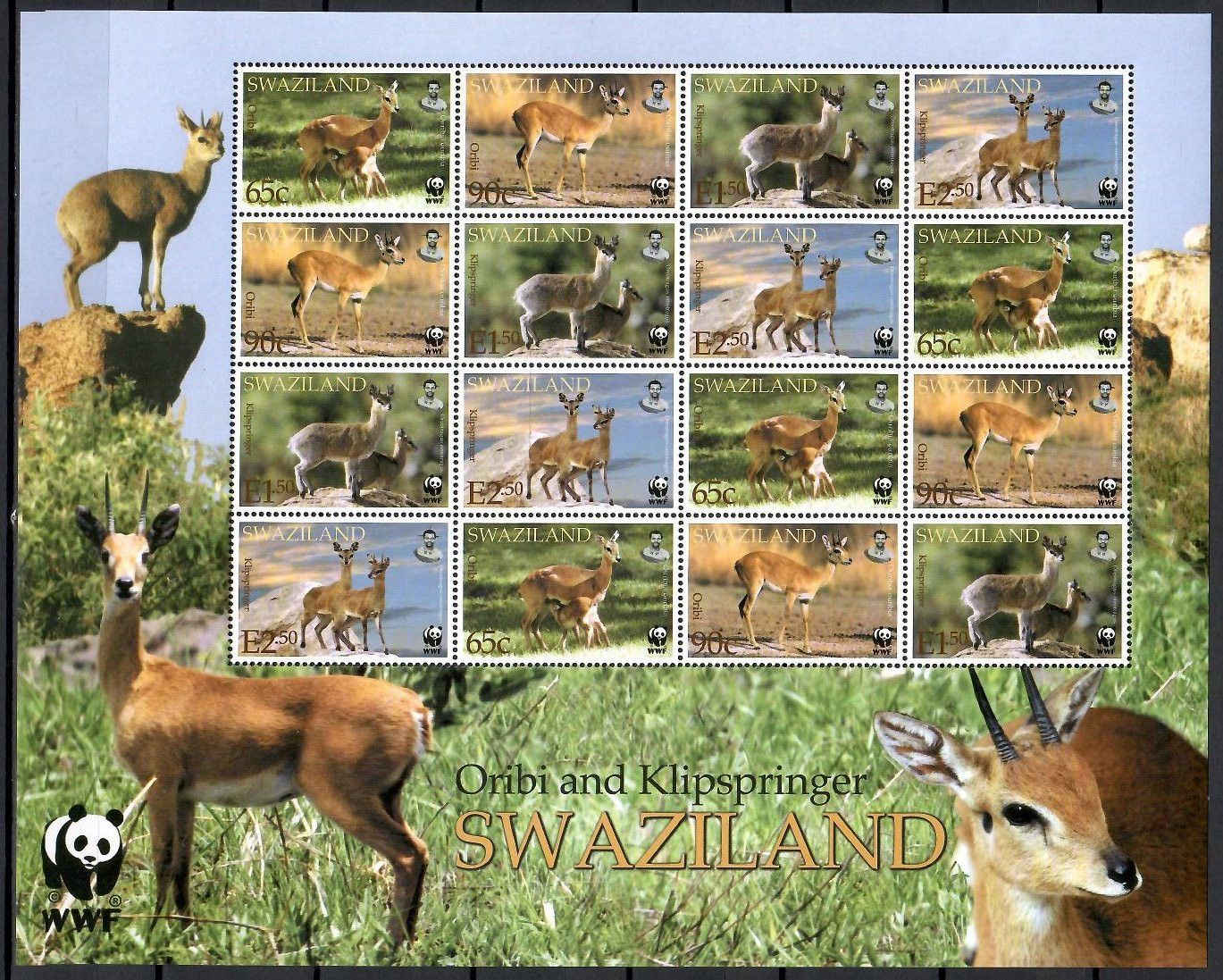 Znaczek Suazi 2001 Mi ark 702-705 Czyste **