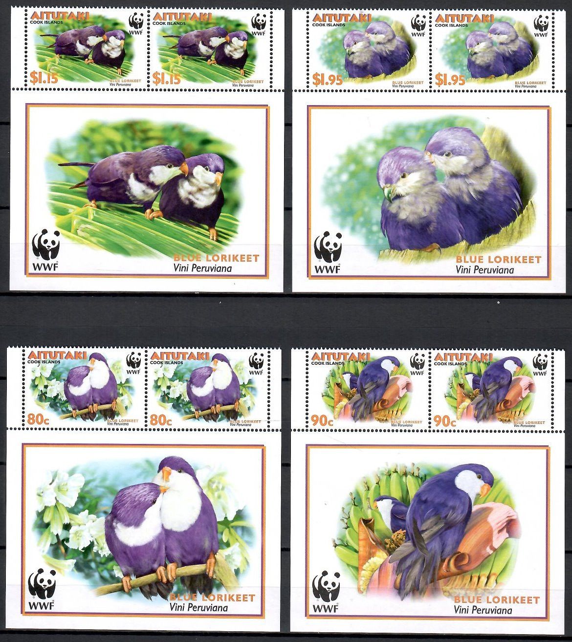 Znaczek Aitutaki 2002 Mi 772-775 Czyste **