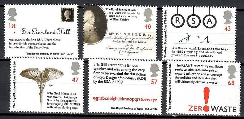Znaczek Wielka Brytania 2004 Mi 2230-2235 Czyste **