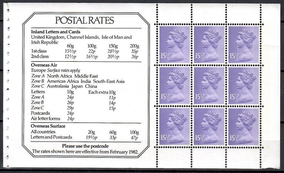 Znaczek Wielka Brytania 1982 Mi h-blatt 107 Czyste **