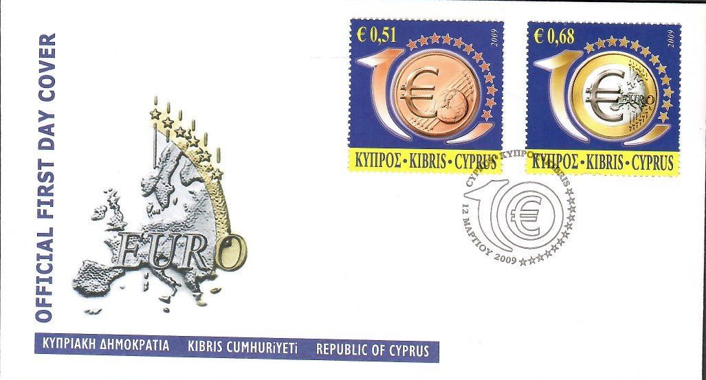 Znaczek Cypr 2009 Mi 1144-1145 FDC