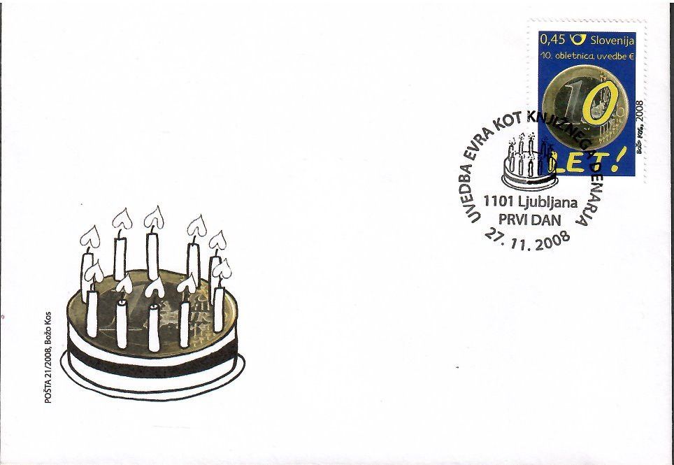 Znaczek Słowenia 2008 Mi 696 FDC