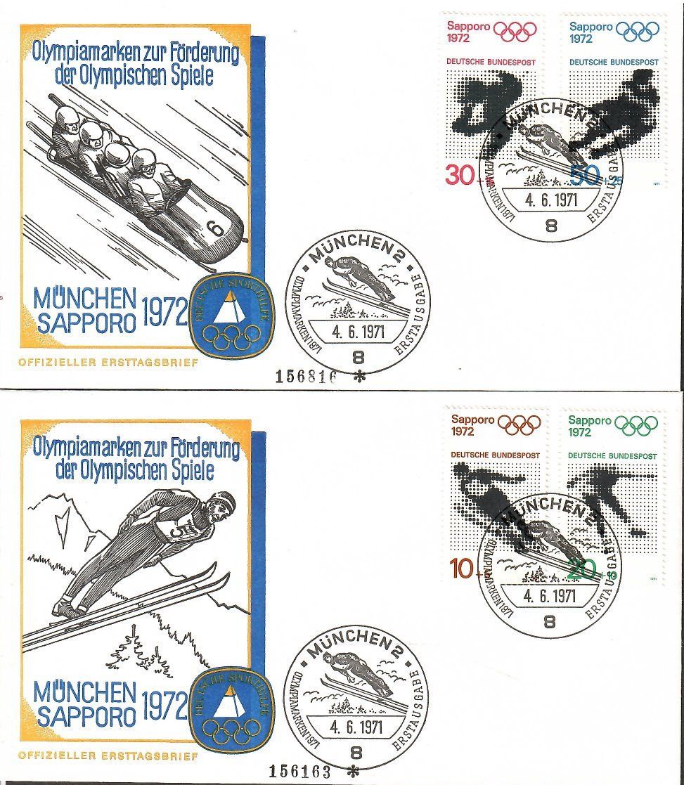 Znaczek Niemcy 1971 Mi 680-684 FDC