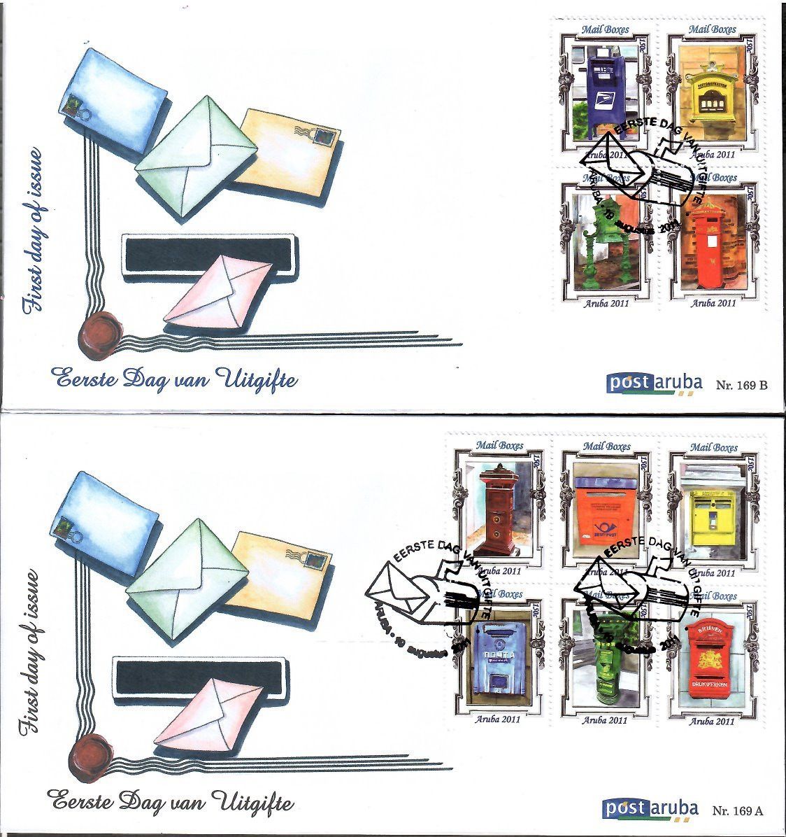 Znaczek Aruba 2011 Mi 601-610 FDC