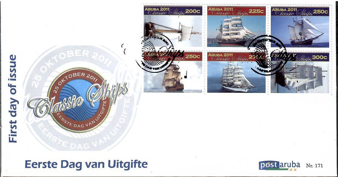 Znaczek Aruba 2011 Mi 615-620 FDC