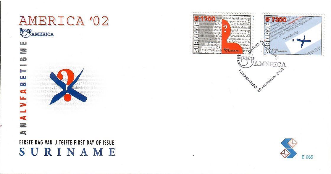 Znaczek Surinam 2002 Mi 1842-1843 FDC