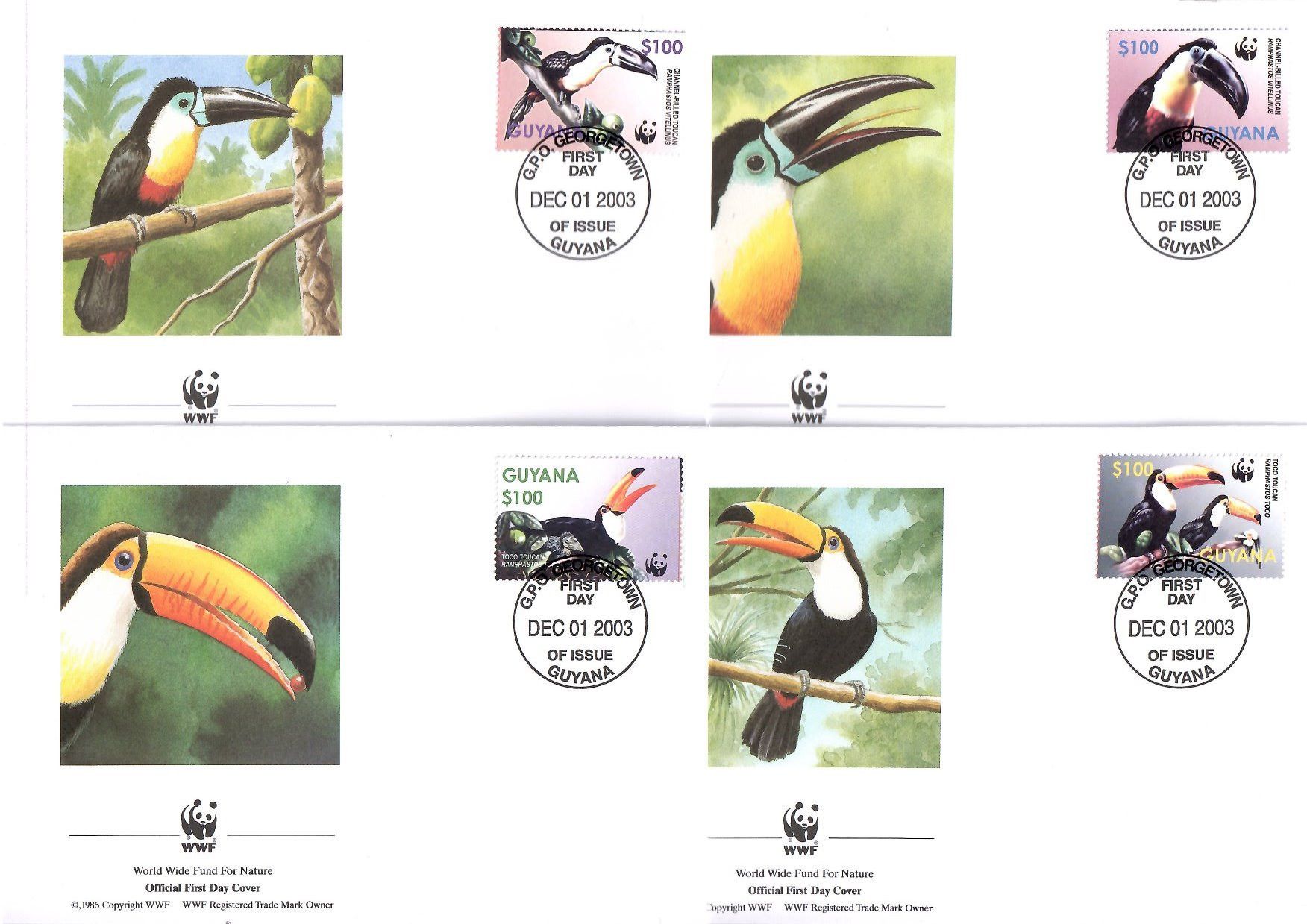 Znaczek Gujana 2003 Mi 7626-7629 FDC