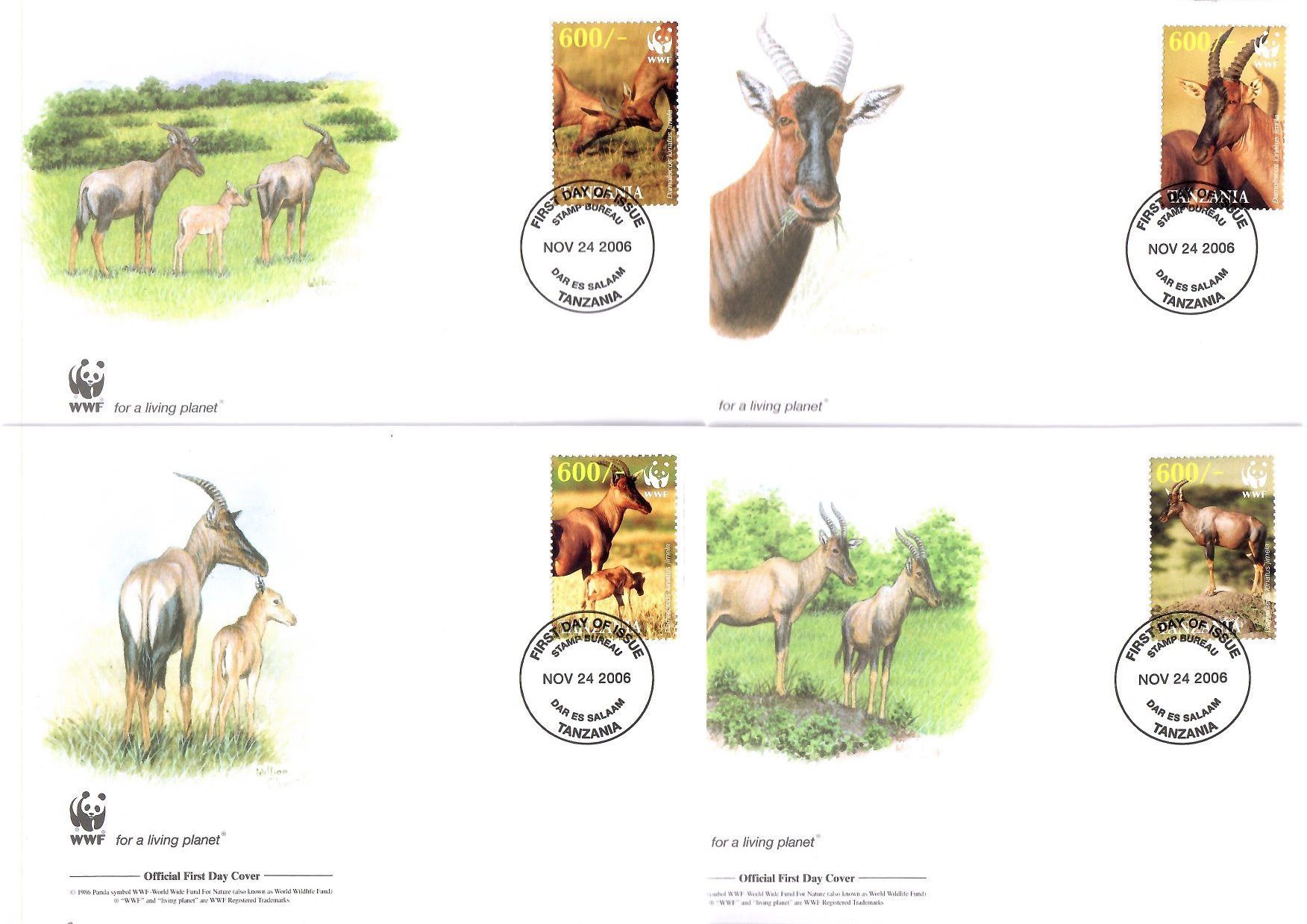 Znaczek Tanzania 2006 Mi 4433-4436 FDC