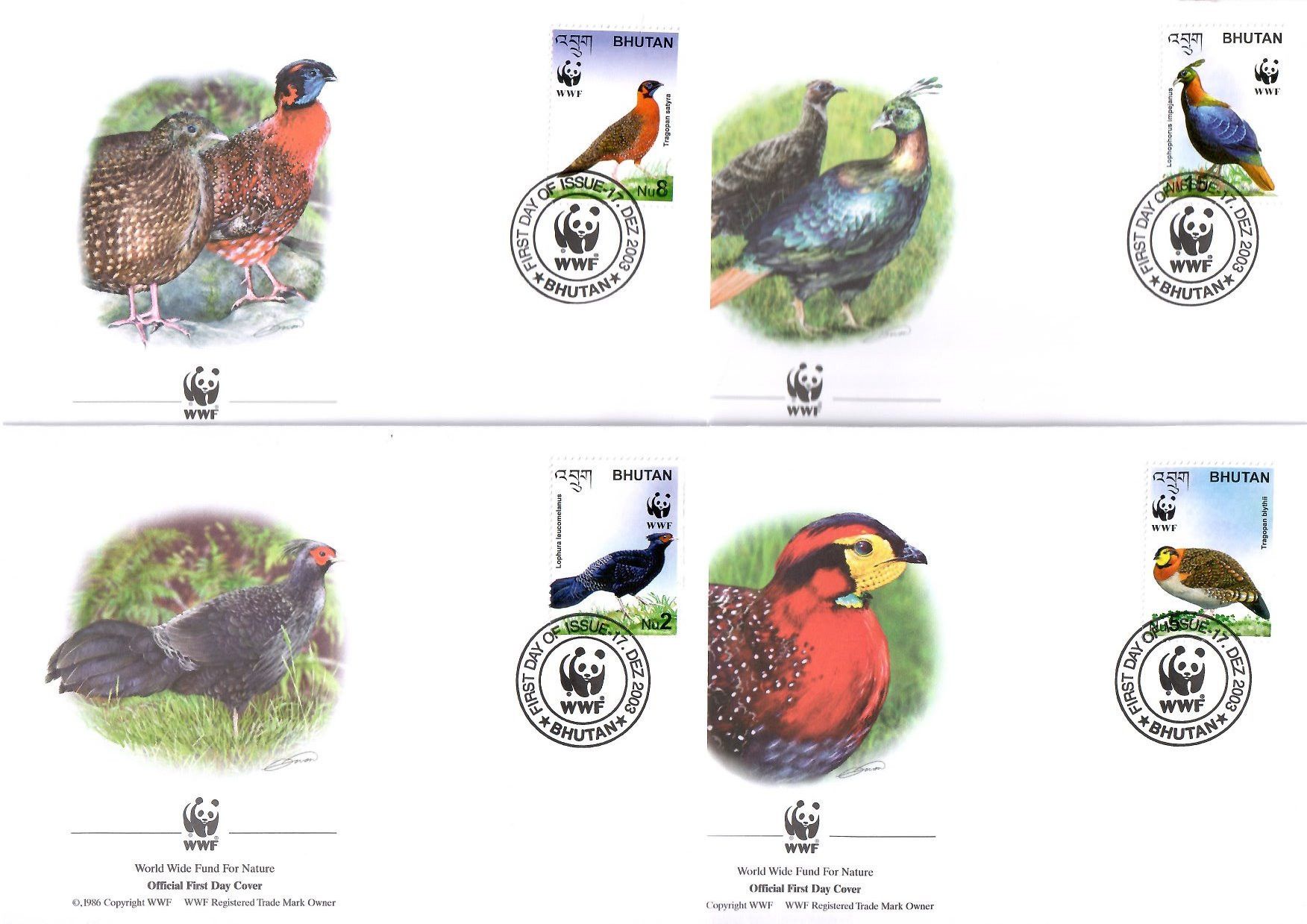 Znaczek Bhutan 2003 Mi 2421-2424 FDC
