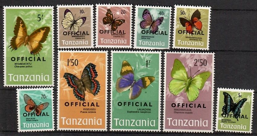 Znaczek Tanzania 1973 Mi die 17-26 Czyste **