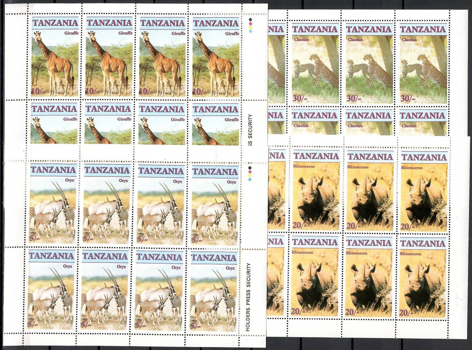 Znaczek Tanzania 1986 Mi 328-331 Czyste **