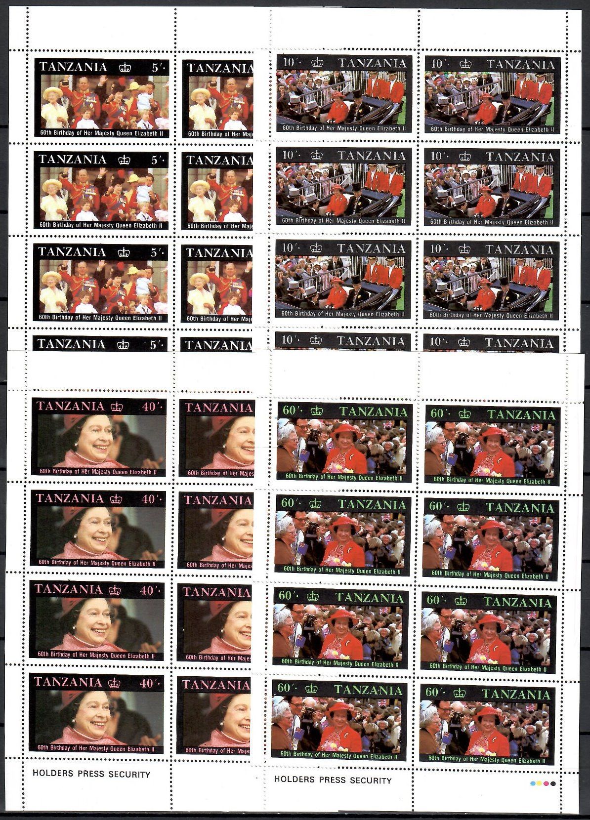 Znaczek Tanzania 1987 Mi 391-394 Czyste **