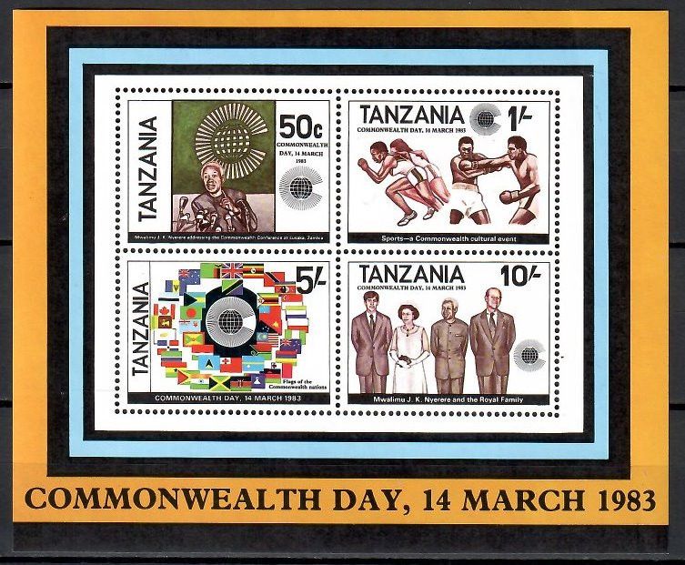 Znaczek Tanzania 1983 Mi bl 32 Czyste **