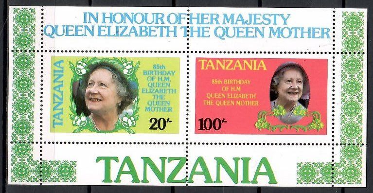 Znaczek Tanzania 1985 Mi bl 42 Czyste **