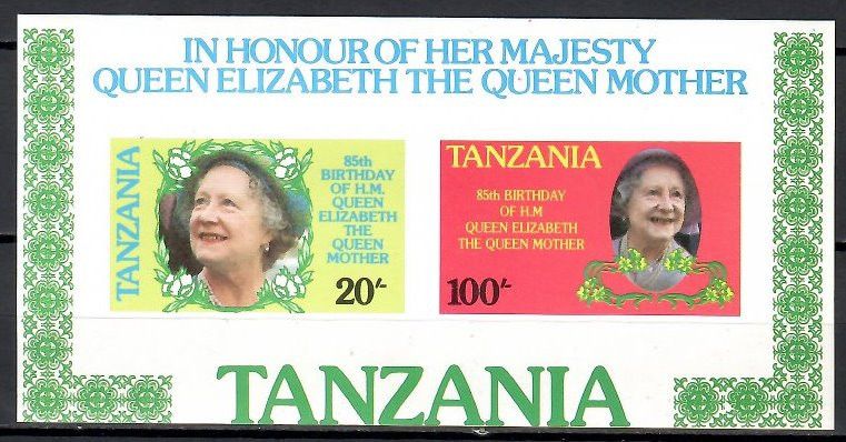Znaczek Tanzania 1985 Mi bl42B Czyste **