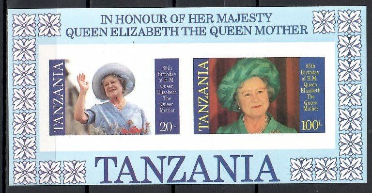 Znaczek Tanzania 1985 Mi bl43B Czyste **