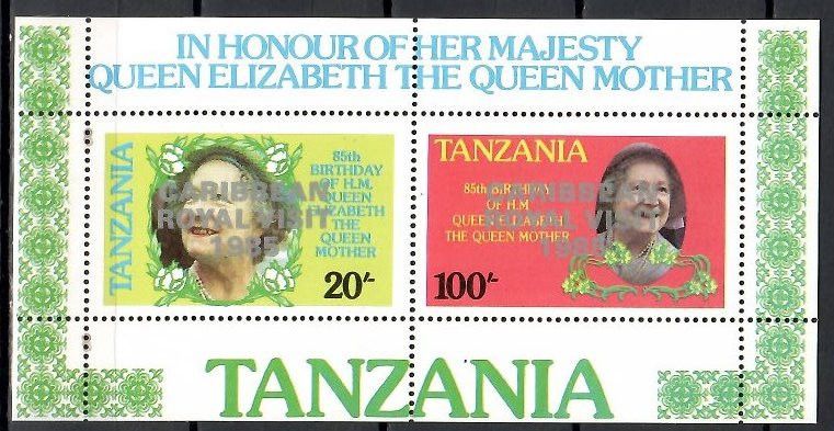 Znaczek Tanzania 1986 Mi bl49 Czyste **