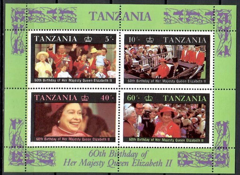 Znaczek Tanzania 1987 Mi bl 64 Czyste **