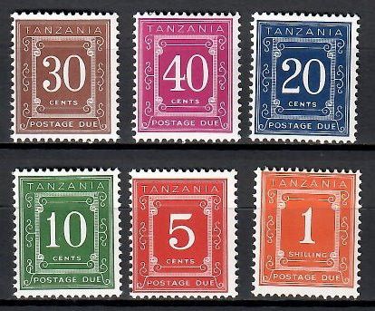 Znaczek Tanzania 1967 Mi por 1-6 Czyste **