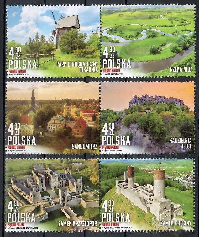 Znaczek Polska 2024 Mi 5538-5543 Fi 5388-5393 Czyste **