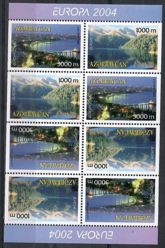 Znaczek Azerbejdżan 2004 Mi h-blatt 573-574D Czyste **