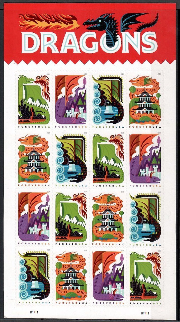 Znaczek USA 2018 Mi fol 5526-5529 Czyste **